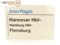 E244 Zuglaufschild Waggonschild InterRegio Hannover Hbf -...