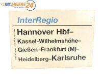 E244 Zuglaufschild Waggonschild InterRegio Hannover Hbf -...