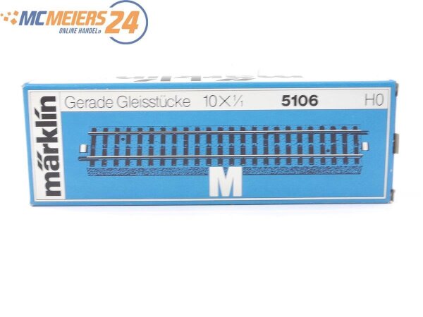 Märklin H0 5106 Gleise gerade M-Gleis 10 Stück in OVP 180 mm E590b