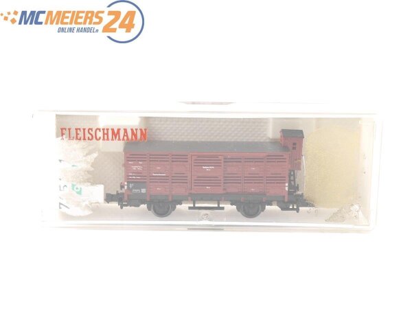 Fleischmann N 8366 Güterwagen Verschlagwagen mit Bremserhaus 493 Vh DRG E616