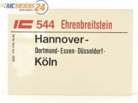 E244 Zuglaufschild Waggonschild IC 544 545...