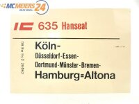 E244 Zuglaufschild Waggonschild IC 632 635 "Graf...