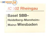 E244 Zuglaufschild Waggonschild IC 502...