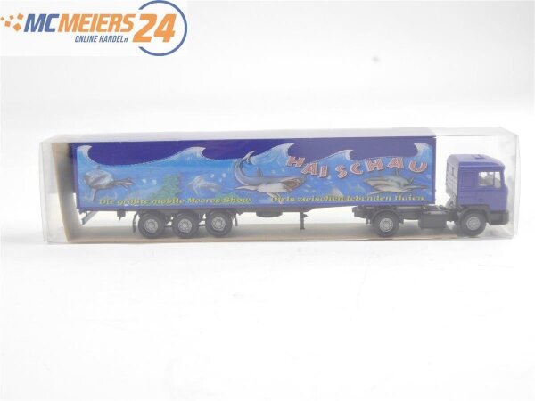 E188a Wiking Faller H0 1024 Modellauto LKW Sattelzug MAN F90 "Haischau" 1:87