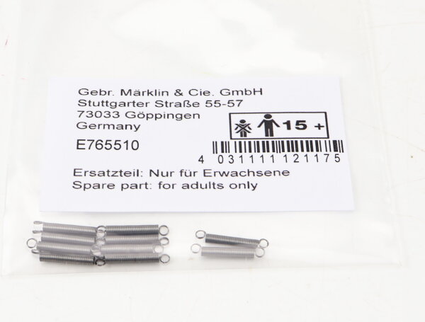 Märklin H0 E765510 Zugfeder für Wagen Waggons 2,0/15,0 (10 Stück) Ersatzteil