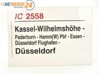 E244 Zuglaufschild Waggonschild IC 2558...