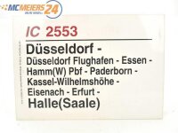 E244 Zuglaufschild Waggonschild IC 2553 Düsseldorf -...
