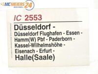 E244 Zuglaufschild Waggonschild IC 2553 Düsseldorf -...