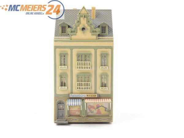Faller N Gebäude Haus Wohnhaus Stadthaus Reihenhaus mit Ladenzeile / Licht