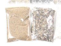 Landschaftsbau 8-tlg. Streumaterial Kies Schotter Sand Steine vers. Farben