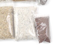 Landschaftsbau 8-tlg. Streumaterial Kies Schotter Sand Steine vers. Farben