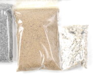 Landschaftsbau 8-tlg. Streumaterial Kies Schotter Sand Steine vers. Farben