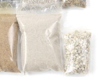 Landschaftsbau 8-tlg. Streumaterial Kies Schotter Sand Steine vers. Farben