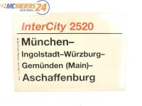 E244a Zuglaufschild Waggonschild InterCity 2520...
