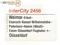 E244 Zuglaufschild Waggonschild IC 2456 Weimar - Hamm -...