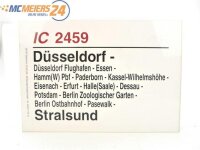 E244 Zuglaufschild Waggonschild IC 2459 Düsseldorf -...