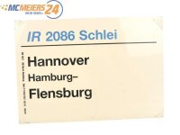 E244 Zuglaufschild Waggonschild IR 2086...
