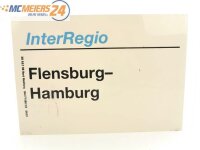 E244 Zuglaufschild Waggonschild InterRegio Flensburg -...