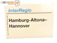 E244 Zuglaufschild Waggonschild InterRegio Hamburg-Altona...