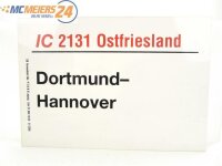 E244 Zuglaufschild Waggonschild IC 2131...