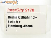 E244 Zuglaufschild Waggonschild InterCity 2178 Berlin...