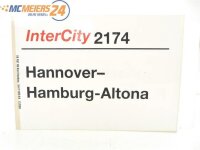 E244 Zuglaufschild Waggonschild InterCity 2174 Hannover -...