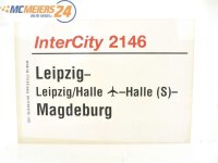 E244 Zuglaufschild Waggonschild InterCity 2146 Leipzig -...