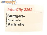 E244 Zuglaufschild Waggonschild InterCity 2262 Stuttgart...