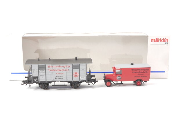 Märklin H0 Wagenset 2-tlg. Museumswagen 1999 "Landessparkasse" / NEM