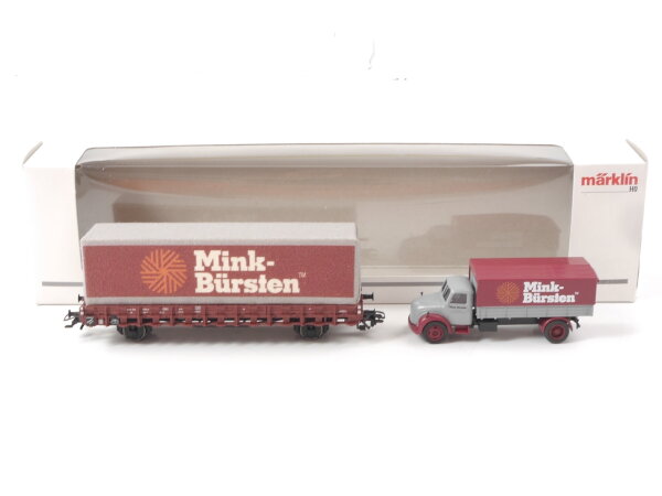 Märklin H0 48112 Wagenset 2-tlg. Museumswagen 2012 "Mink-Bürsten" DB / NEM