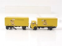 Wiking H0 32-17 Modellauto LKW Koffer-Lastzug MAN  12.174 "Fünf ist Trümpf"1:87