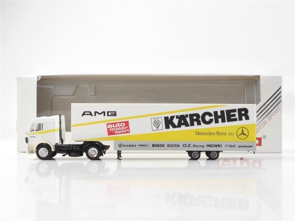 Herpa H0 867013 Modellauto MB Koffersattelzug "AMG Kärcher" 1:87