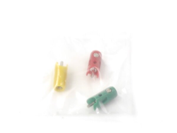 Zubehör 3-tlg. Stecker Bananenstecker rot gelb grün