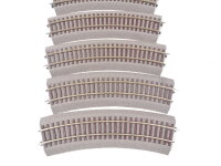 Roco Line H0 42522 6x Gleis gebogen mit Bettung R2 30°