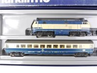 Märklin H0 Diesellok Schnellzug-Set BR 216 090-1 DB mit Roco Wagen 4-tlg. / NEM