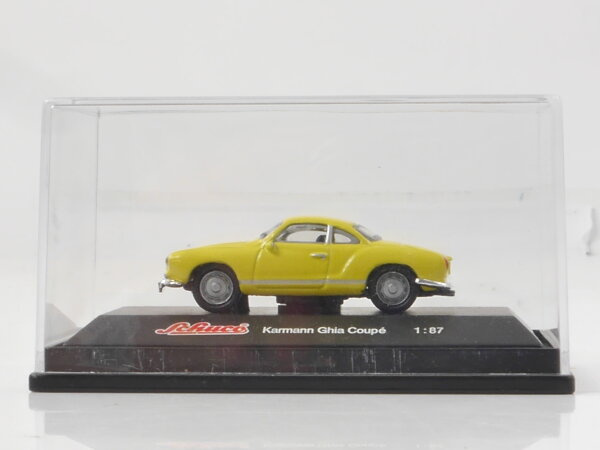 Schuco H0 Modellauto PKW VW Karmann Ghia Coupé gelb 1:87