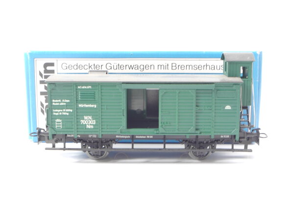 Märklin H0 4679 gedeckter Güterwagen mit Bremserhaus Württemberg 700 303 Nm