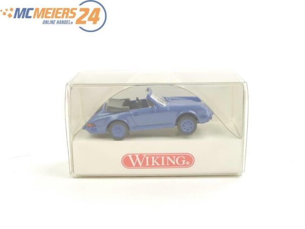 E169 Wiking H0 1620218 Modellauto PKW Porsche 911 Cabriolet blau 1:87 *TOP*