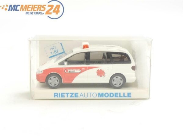 E173 Rietze H0 50768 Modellauto PKW VW Volkswagen Sharan "Notruf" 1:87