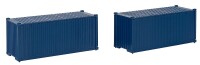 Faller H0 182054 Container 20 Container, blau, 2er-Set