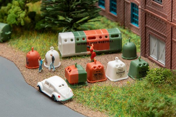 Faller N 272567 Ausschmückungen Wertstoffcontainer-Set