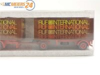 E194 Albedo H0 Modellauto LKW Hängerzug MB 1628 NG "Ruf International" 1:87