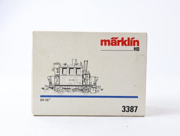 Märklin H0 3387 Leerverpackung Leerkarton OVP für Dampflok Glaskasten BR 98