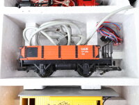 LGB G 70996 Startset16-tlg. Dampflok Stainz 2 + 2 Güterwagen Trafo 12x Gleise
