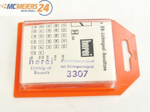 E370 Herei H0 3307 Signal Bausatz Ausfahr-Hauptsignal mit Gleissperrsignal