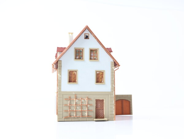 Faller H0 B-258 Gebäude Feinkost Geschäft mit Mehrfamilienhaus Wohnhaus / Licht