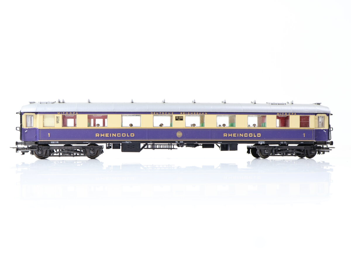 LILIPUT HO 822 00 VOITURE VOYAGEUR RHEINGOLD 1e CLASSE MITROPA DEUTSCHE, AMÉNAGÉ | Laur'Art&Collection
