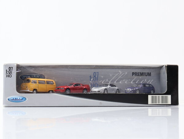 Welly Premium Collection H0 Modellfahrzeug-Set VW Ford Porsche Audi 4-tlg. 1:87