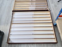 Schaukästen Vitrinen Präsentationsregale mit Plexi-Glasschiebetüren 5-tlg.