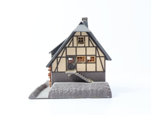 Faller H0 Gebäude Fachwerkhaus Schwarzwaldhaus mit Wasserrad / Licht